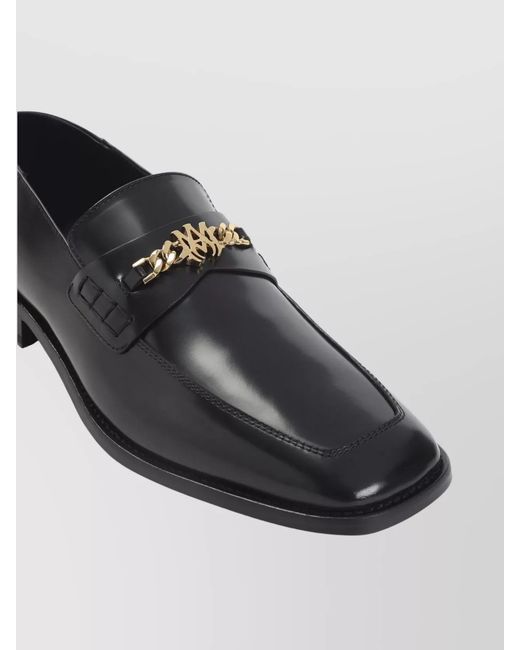 Amiri Black Leather Slip-On Loafers for men