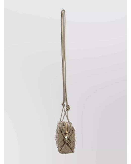 Bottega Veneta Natural Loop Mini Leather Crossbody Bag