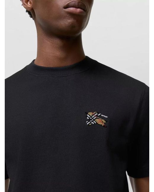 Burberry Black Seth Crew Neck Short Sleeve T Shirt for men