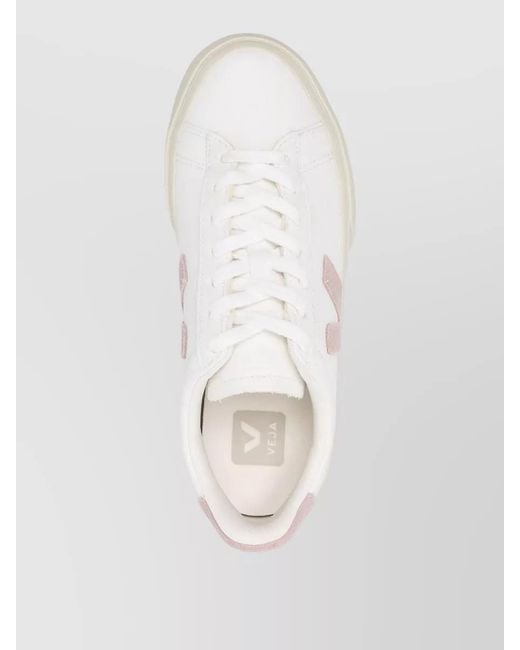 Veja Natural Lace Up Campo Shoes Suede Detail