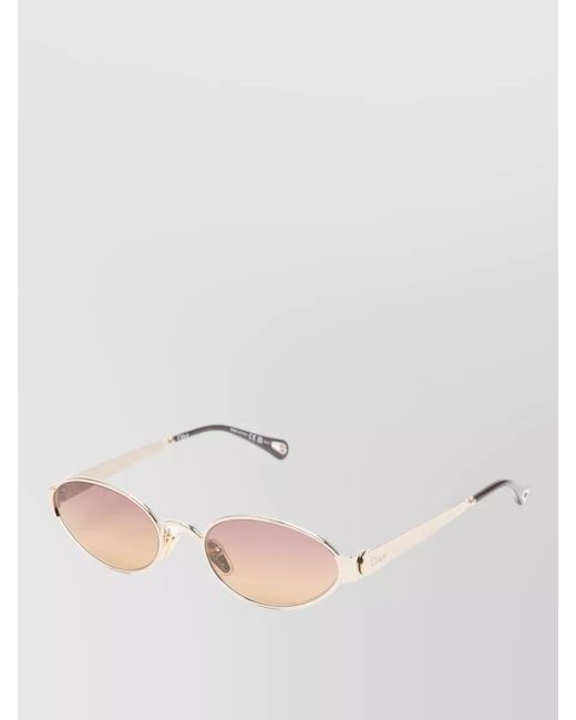 Chloé Pink Acetate Oval Sunglasses