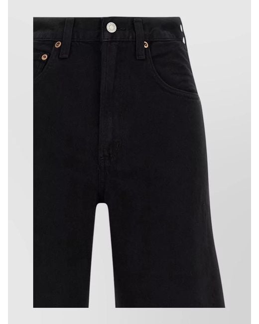 Agolde Blue High Rise Wide Leg Denim Jeans