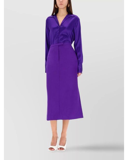 Dries Van Noten Purple Silk Blouse