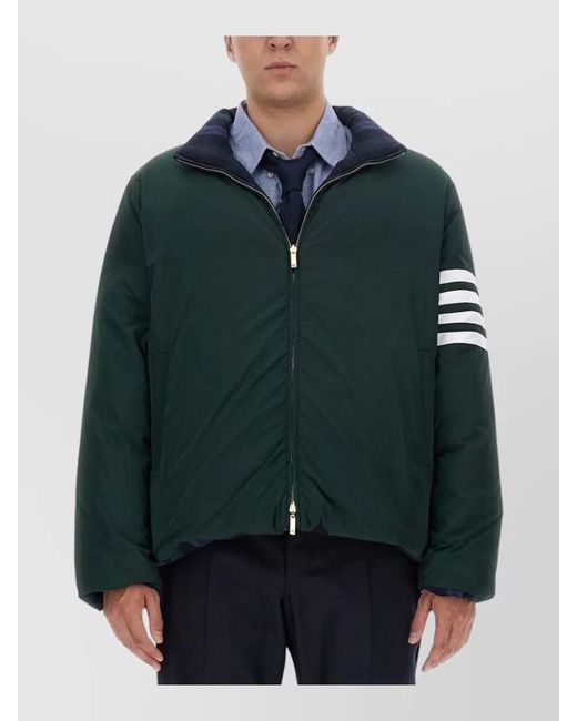 Thom Browne Blue Wool Cashmere Bomber Jacket for men
