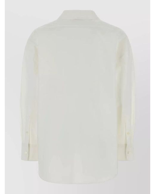 Givenchy White Poplin Shirt Long Sleeves Buttoned Cuffs Pocket for men