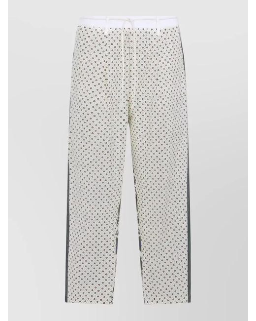 Mordecai White Printed Cotton Wide-Leg Pajama Pants for men
