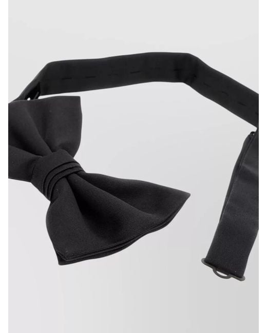 Prada Black Silk Bow Tie Adjustable Strap Lightweight for men