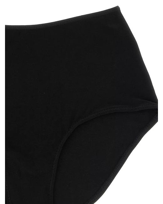 Norma Kamali Black High-Rise Bikini Briefs