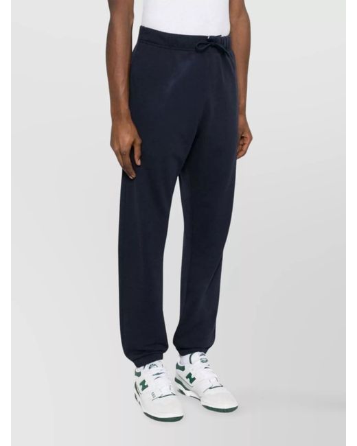 Autry Blue Logo Cotton Jersey Sweatpants With Pockets for men