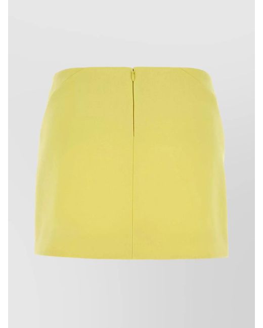 Givenchy Yellow Wool Mini Skirt