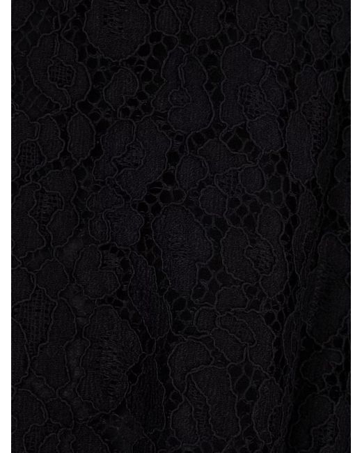 Michael Kors Black Lace Flared Hem Mini Dress