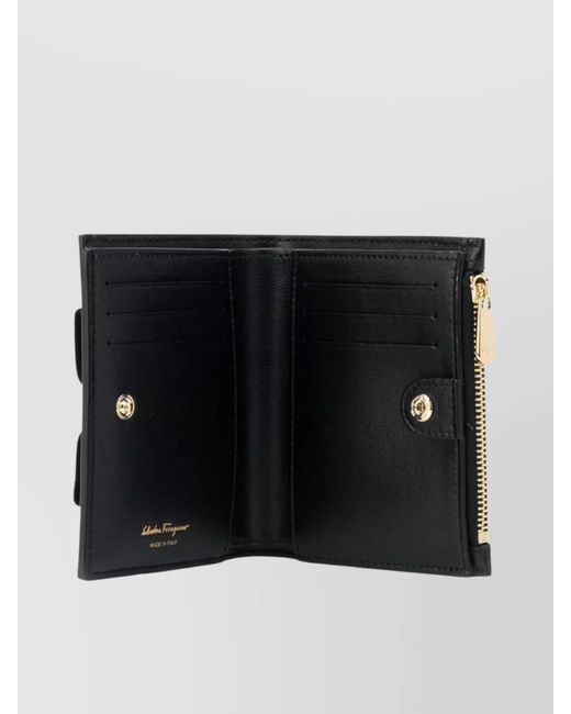 Ferragamo Black Hardware Small Wallet
