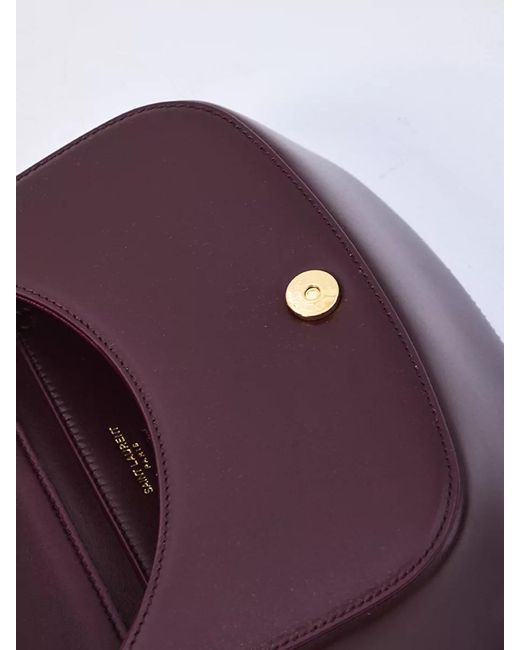 Saint Laurent Purple Voltaire Mini Leather Tote Bag