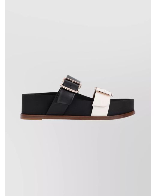 Gabriela Hearst Black Leather Wren Sandals