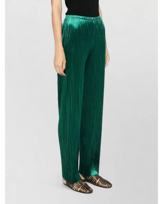 Forte_forte Green Pleated Wide-Leg Trousers