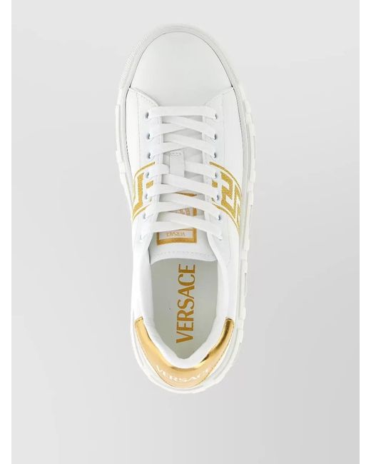 Versace White Nylon Low-Top Sneakers