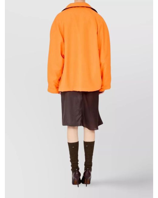Maison Margiela Orange Padded Oversized Jacket