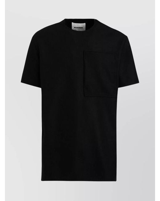 Jil Sander Black Wool Regular-Fit T-Shirt for men