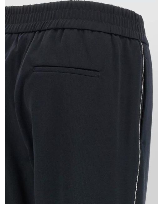 Peserico Blue Punto Luce Trousers Side Stripe Detail