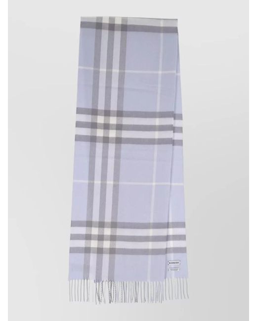 Burberry Blue Embroidered Cashmere Scarf