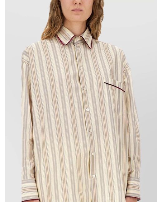 Etro Natural Striped Cotton Shirt