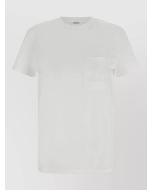 Max Mara White Cotton Monogram-Print Papaia T-Shirt