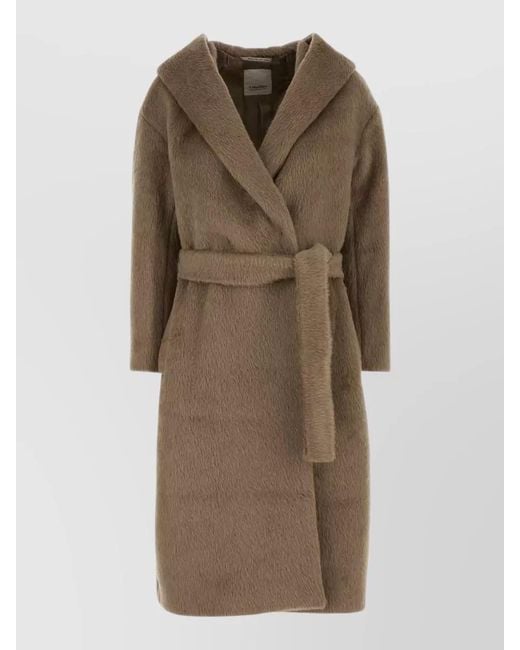 Max Mara Natural Alpaca Wool Cashmere Coat