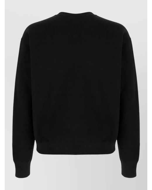 Jil Sander Black Cotton Printed Sweatshirt for men