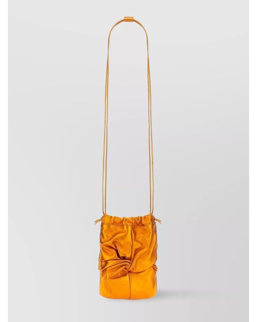 Hereu White Lambskin Mini Crossbody Bag