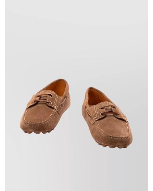 Tod's Brown Suede Leather Loafers for men