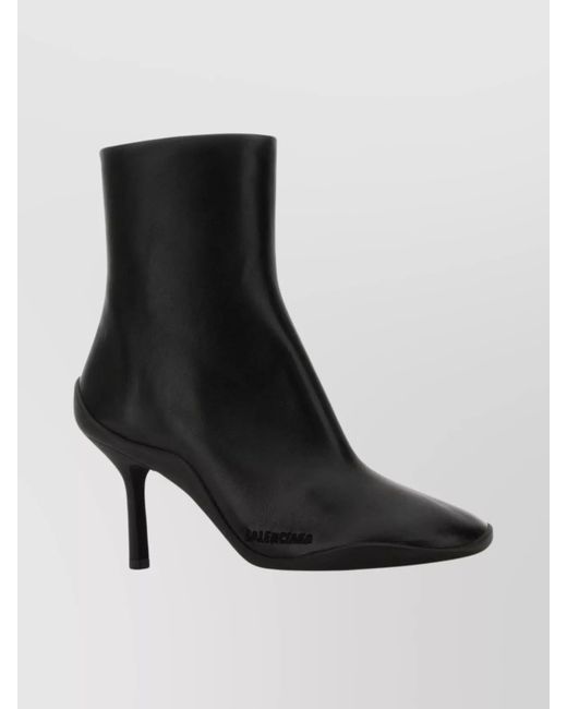 Balenciaga Black Leather Ankle Boots