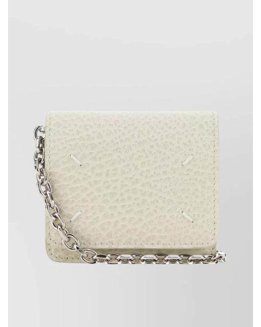 Maison Margiela Natural Leather Chain Card Holder