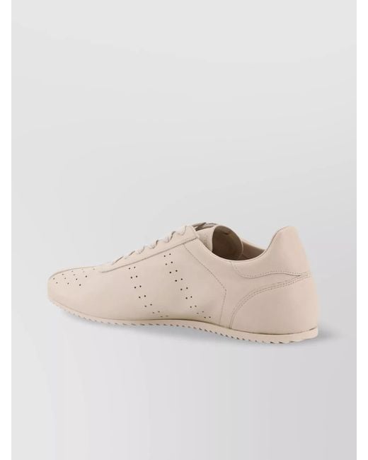 AMI Pink Leather Low-Top Sneakers for men