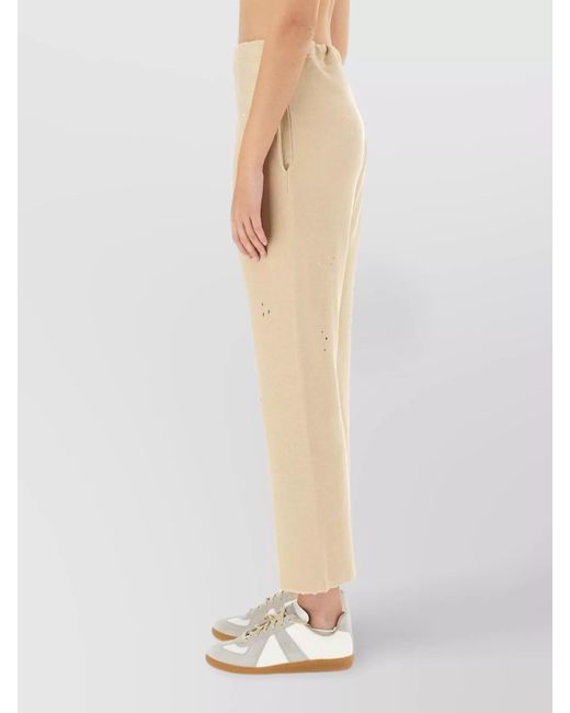 Maison Margiela Natural Cotton High-Rise Wide-Leg Trousers
