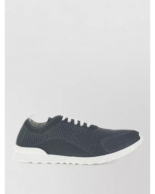 Kiton Blue Low-Top Sneakers for men