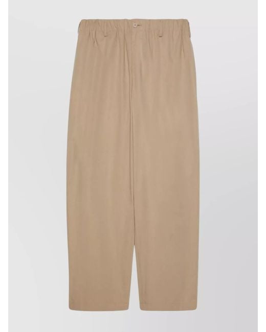Gucci Natural Cotton Trousers With Belt Loops And Elasticated Waistband for men