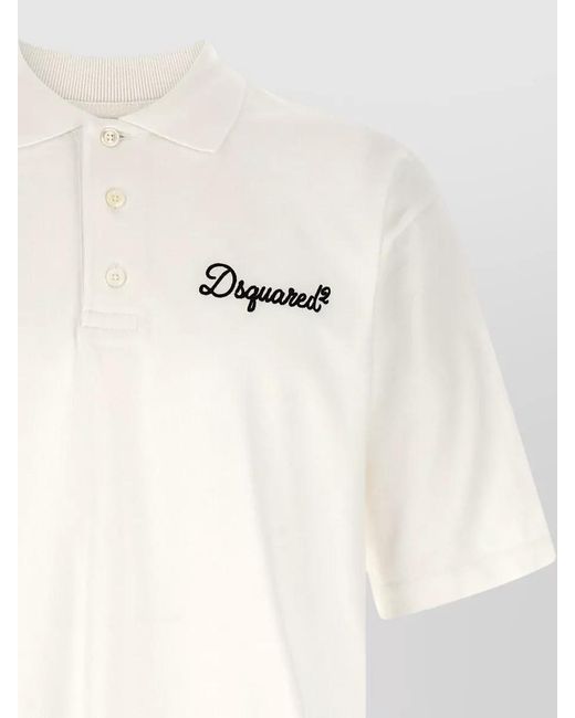 DSquared² Natural Cotton Polo Shirt for men