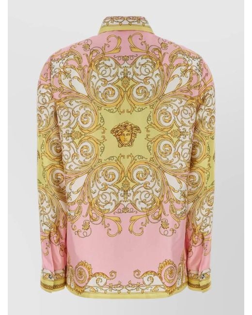 Versace Multicolor Printed Silk Shirt for men