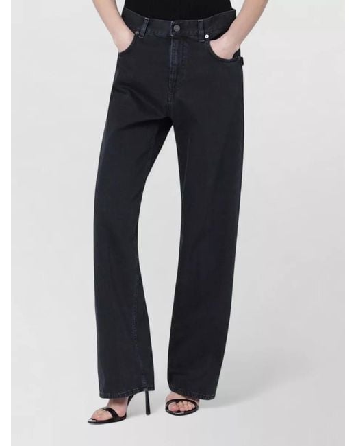Haikure Blue Denim Wide-Leg Trousers