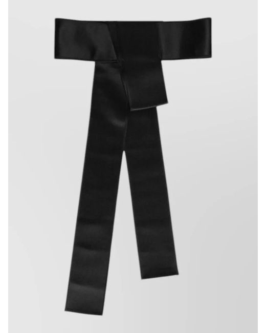 Dolce & Gabbana Black Silk Satin Wide Waist Belt