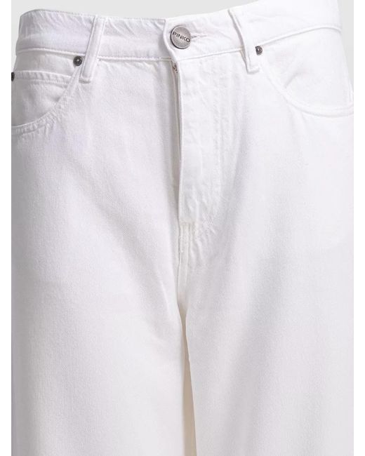 Pinko White Straight-Leg Jeans