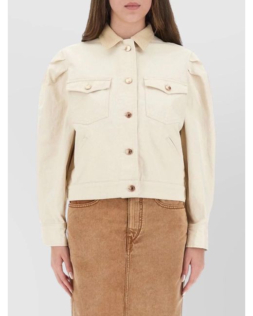 Isabel Marant Natural Cotton Fitted Jacket