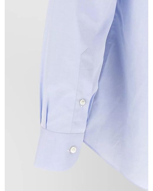 Brioni Blue Clark Regular-Fit Cotton Shirt for men