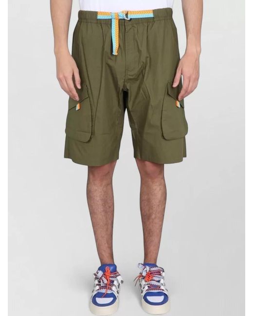 Marcelo Burlon Multicolor Utility Cargo Bermuda Shorts Belt Waistband for men