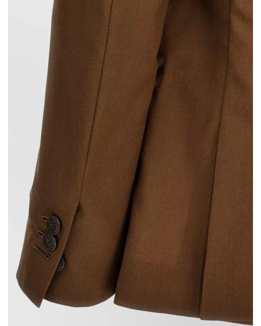 Maurizio Miri Brown Wool Single-Breasted Blazer for men