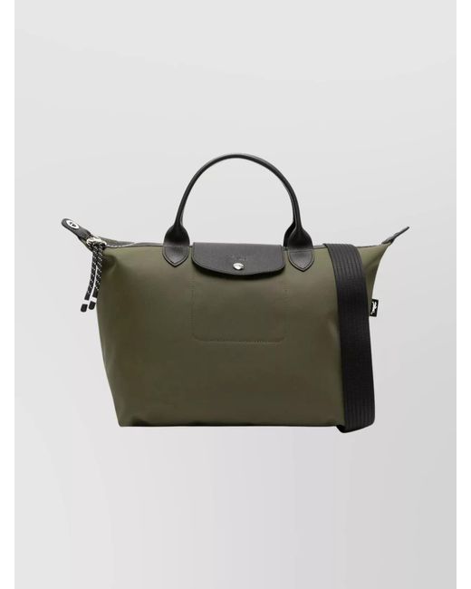 Longchamp Green Energy Tote Bag Adjustable Strap