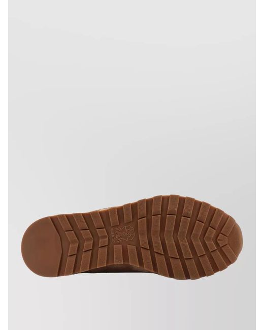 Brunello Cucinelli Brown Suede Low-Top Sneakers