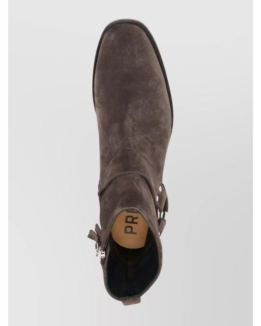 Premiata Brown Leather Ankle Boots for men
