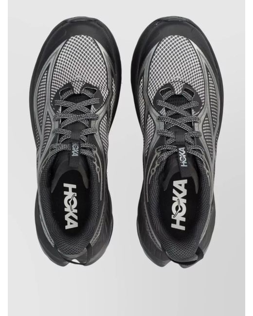Hoka One One Blue Camouflage Print Lace-Up Sneakers