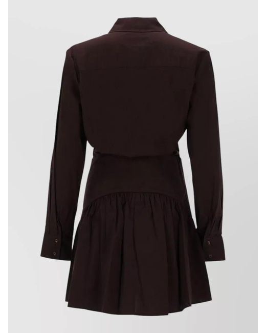 Staud Black Cotton Mini Dress